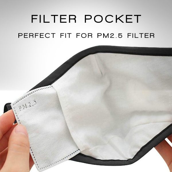 pm 2.5 filter pocket cotton mask